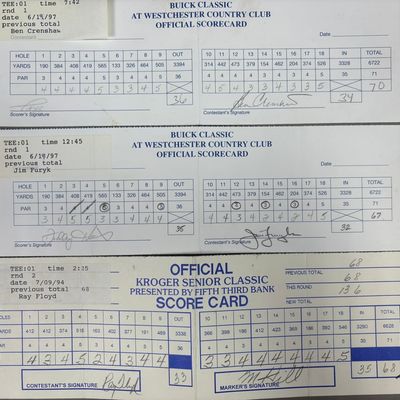 Lot 3 Buick Classic Country Club Signed Scorecard