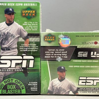 Pair 2005 ESPN Upper Deck Sealed Boxes 7+1 & 24
