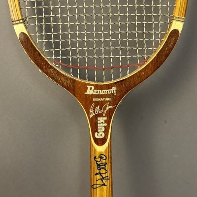 BILLIE JEAN KING SIGNED & MODEL BANCROFT RACKET