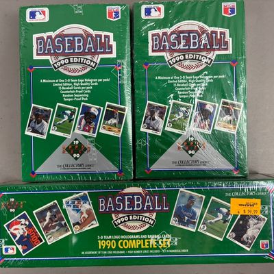 3 Sealed 1990 UPPER DECK Complete Set + 2 Factory
