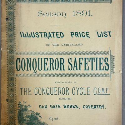 1891 Conqueror Bicycles Origina Bicycle Catalog