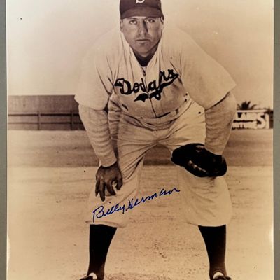 Brooklyn Dodgers Billy Herman Signed 8x10 Photo