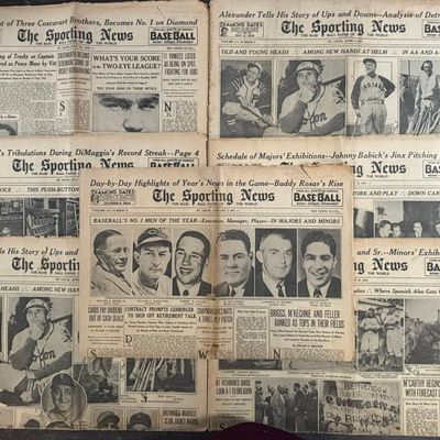 Lot 7 1940 & 1941 Sporting News Newspaper