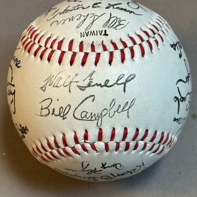Pair Original Team Facsimile Signed Baseballs