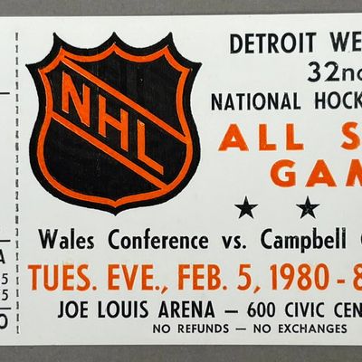 1980 NHL All Star Game Ticket Stub EX+ High Grade