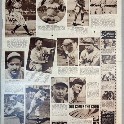 1937 The Detroit News Rotogravure TIGERS Newspaper