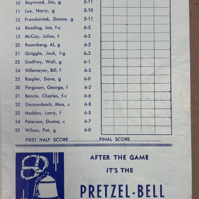 1956 Michigan Vs State Basketball Program Schedule