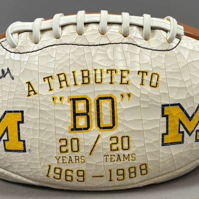 BO SCHEMBECHLER 20 Years Teams 69-88 Signed Ball