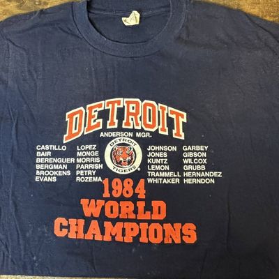 1984 Detroit Tigers World Champions XL T-Shirt