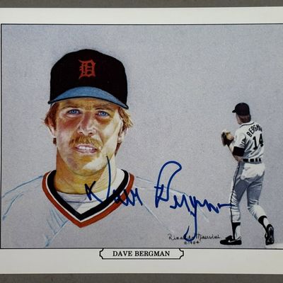 1984 Dave Bergman Signed Postcard w/ JSA Cert