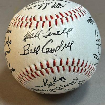 Lot Original Team Signed Facsimile Signed Balls