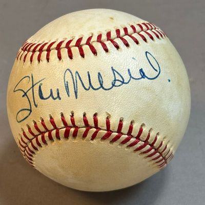 Stan Musial Single Signed Feeney Rawlings Ball