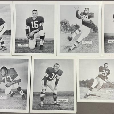 7 1959-60 8.5x10.5 Football Browns Photographs