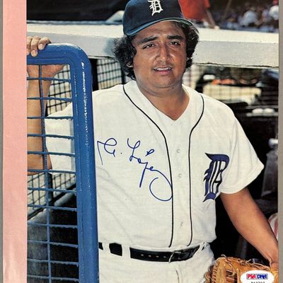 Detroit Tigers Aurelio Lopez Signed 8x10 Photo PSA