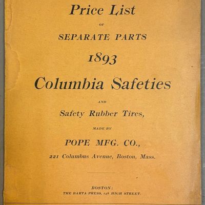 1893-94 Columbia Bicycles & Pope Mfg Catalog