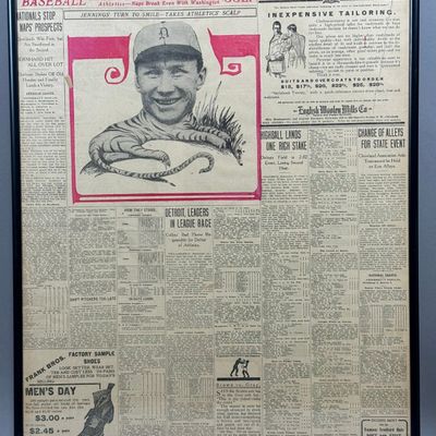 8.6.1907 Cleveland Leader Newpaper HUGH JENNINGS