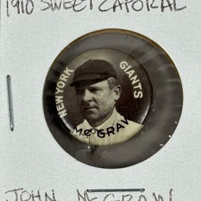 1910 Sweet Caporal John McGraw NY GIANTS Pinback