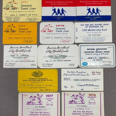 13 Jim Campbell Detroit Tigers 60s League Pass