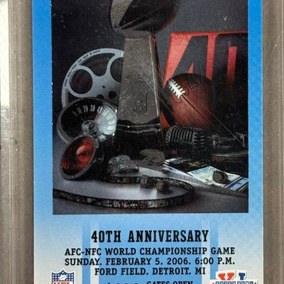 2006 40th Anniversary Super Bowl XL Ticket Stub