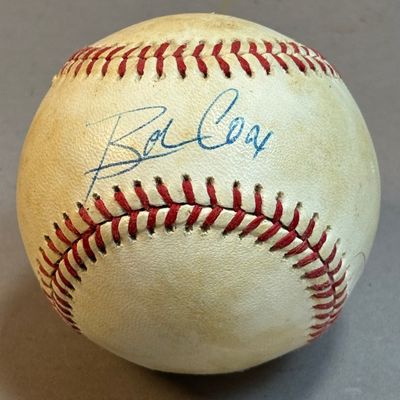 Bobby Cox Single Signed Feeney Rawlings Ball