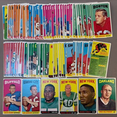 1965 Topps Football Partial Card Set Lot EX-NM+