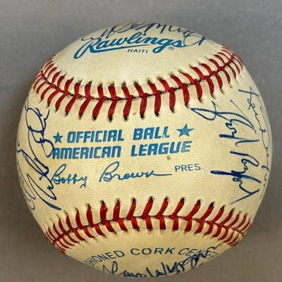 Baltimore Orioles 1986 Team Signed Rawlings Ball