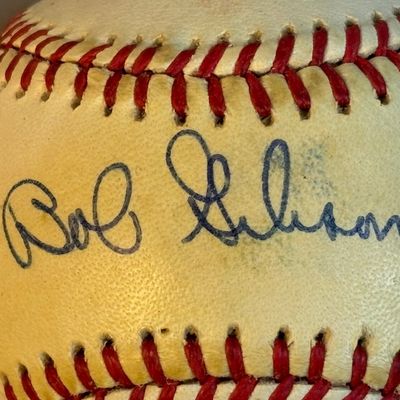 Bob Gibson Single Signed Rawlings ONL Baseball