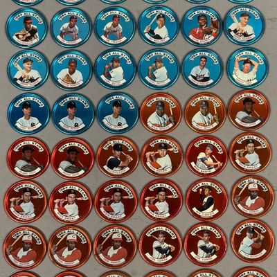 Lot 59 1964 Topps All Star Baseball Coins Clemente