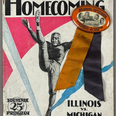 1929 20th Annual MICHIGAN vs ILLINOIS Program Pin