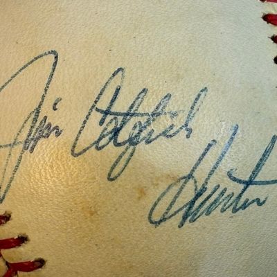 Jim Catfish Hunter Signed Rawlings OAL Baseball