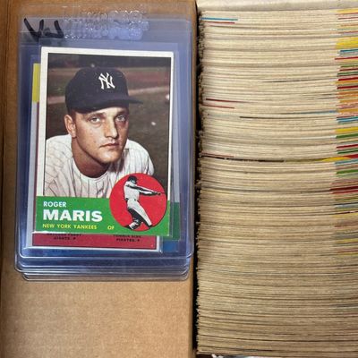1963 Topps Partial Baseball Card Set Lot w/ Graded