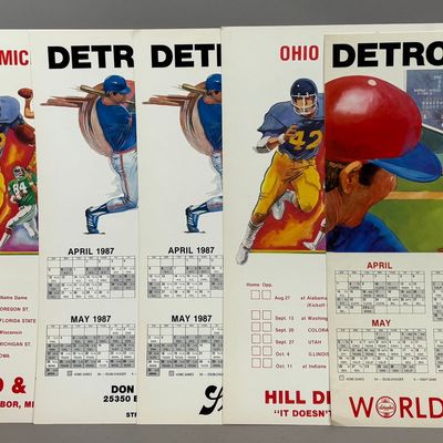 6 Schaefer Strohs Detroit Tigers Baseball Posters