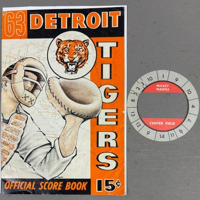 1963 Detroit Tigers Team Signed Baseball Scorecard