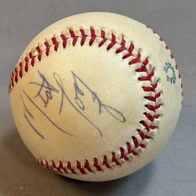 Meat Loaf Single Signed Worth Sof-Dot Baseball