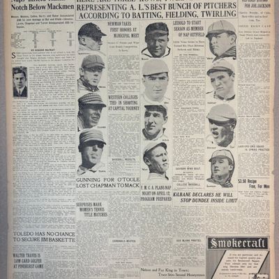 Cleveland Leader 1913 Baseball Newspaper Cover