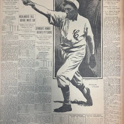 Cleveland Leader Newspaper 1906 ADDIE JOSS Pitcher