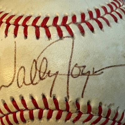 Wally Joyner Single Signed Rawlings Brown OAL Ball