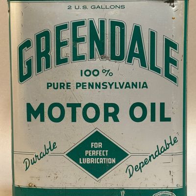 Greendale Motor Oil 100% Pure Pennsylvania 2 Gallo