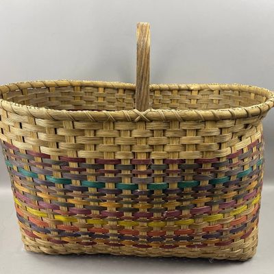 Large Woven Basket with Handle