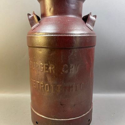 Vintage Burger Cry Co Detroit Michigan Milk Jug