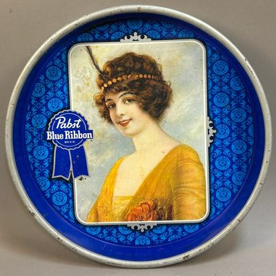 Pabst Blue Ribbion Beer Metal Serving Tray