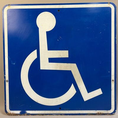 24" x 24" Metal Handicap Parking Lot Sign