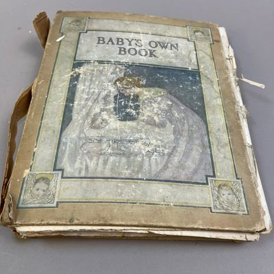 Antique 1913 Baby's Own Book Pictures w/ Records