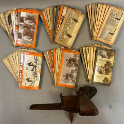 Lot of 58 Stereoview Cards w/ Viewer 1880-1900