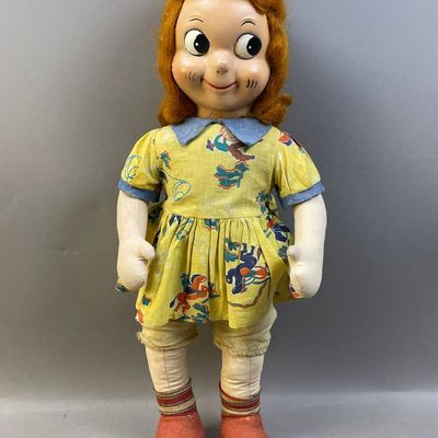 Vintage Rubber Faced Cloth Rag Doll