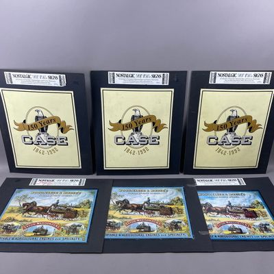 Lot of 6 Nostalgic Metal Signs Wood, Taber & Morse