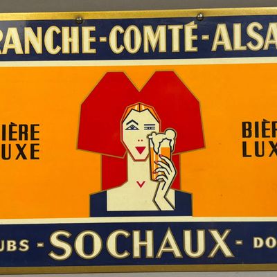 French Luxurey Beer Sochaux Metal SST Sign