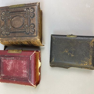 Lot of 3 Antique Photo Albums with Family Pictures