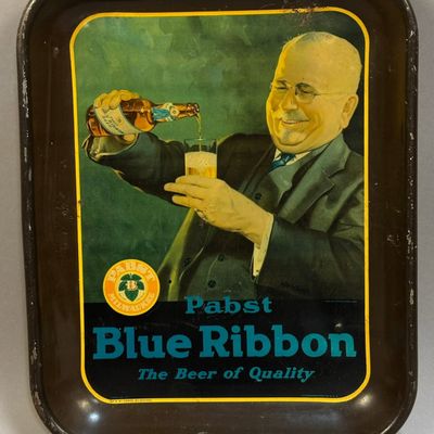 Pabst Blue Ribbon Beer & Ale Metal Serving Tray