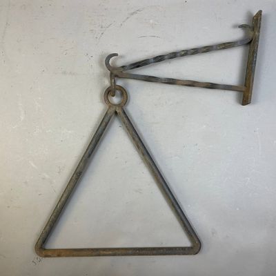 Hand Forged Cast Iron Hanging Triangle Dinner Bell